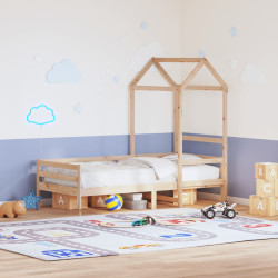 Sofá-cama com telhado 80x200 cm madeira de pinho maciça