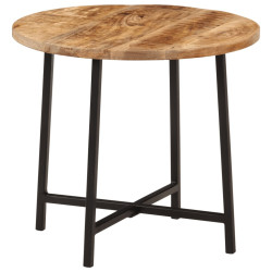 Mesa de centro 45x45x40 cm madeira de mangueira maciça/ferro