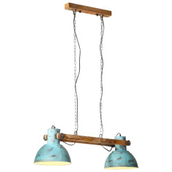 Candeeiro suspenso 25 w 85x28x109 cm e27 azul desgastado