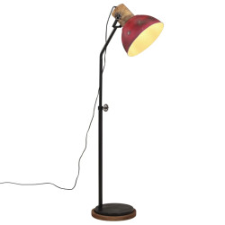 Candeeiro de pé 25 w 30x30x100-150 cm e27 vermelho desgastado