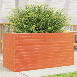 Vaso/floreira de jardim 90x40x46 cm pinho maciço castanho-mel