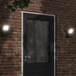 Candeeiro de parede LED para exterior alumínio fundido preto