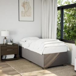 Estrutura de cama sem colchão 80x200 cm tecido cinzento