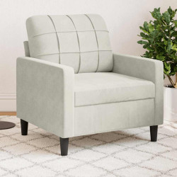 Poltrona 60 cm veludo cor creme