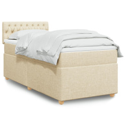 Cama com molas/colchão 80x200 cm tecido cor crème
