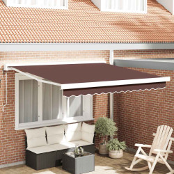 Toldo retrátil automático 300x250 cm castanho