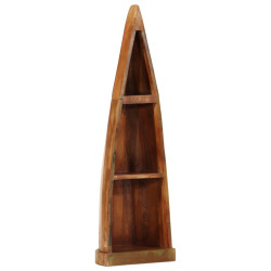 Armário em forma de barco 39x27x127cm madeira recuperada maciça