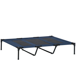 Cama para Animais de Estimação Cama Elevada para Cães Gatos com Tecido Transpirável para Dormir Relaxar Exterior Jardim Terraço