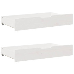 Gavetas para cama 2 pcs 95x55x17 cm pinho maciço branco