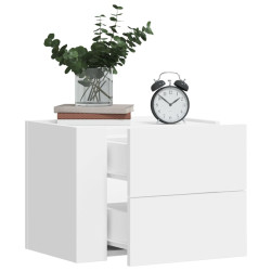 Mesa de cabeceira de parede 45x30x35 cm branco