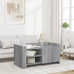 Mesa de centro 100x50x50cm derivados de madeira cinzento sonoma