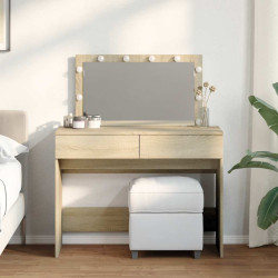 Toucador com leds 100x40x120 cm carvalho sonoma