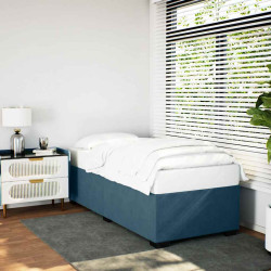 Estrutura de cama 90x200 cm veludo azul