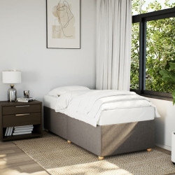 Estrutura de cama sem colchão 80x200 cm tecido cinzento