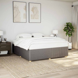 Cama sem colchão 180x200 cm tecido castanho-acinzentado