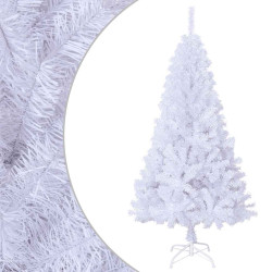 Árvore de natal artificial com ramos grossos 150 cm PVC branco