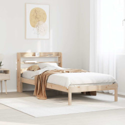 Cama sem colchão 75x190 cm madeira de pinho maciça