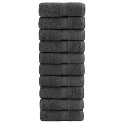 Toalhas de rosto premium solund 10 unidades antracite 30x30 cm 600 g/m²