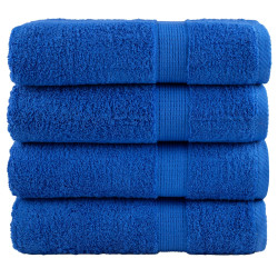 Toalhas de mãos premium solund 4 pcs 50x100 cm 600 gsm azul