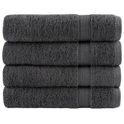 Toalhas banho premium solund 4pcs 100x150cm 600gsm antracite