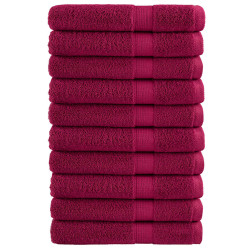 Toalhas premium solund 10 pcs 100x200 cm 600 gsm bordô