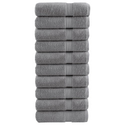 Toalhas de mãos premium solund 10pcs 50x100cm 600 gsm cinzento