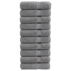 Toalhas banho premium solund 10pcs 100x150cm 600gsm cinzento
