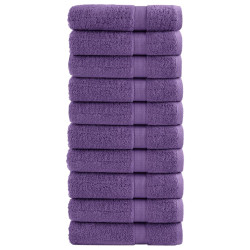 Toalhas de banho premium solund 10 pcs 70x140 cm 600 gsm roxo