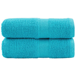 Toalhas de rosto premium solund 2 peças turquesa 30x30 cm 600 g/m²