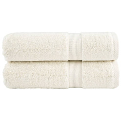 Toalhas de banho premium solund 2pcs 70x140 cm 600 gsm creme