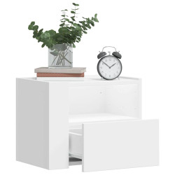 Mesas de cabeceira de parede 2 pcs 45x30x35 cm branco