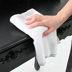 Panos de limpeza 5 pcs 50x60 cm branco com riscas verdes