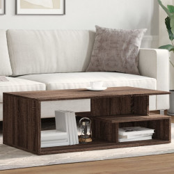 Mesa de centro 102x55x35 cm derivados madeira carvalho castanho