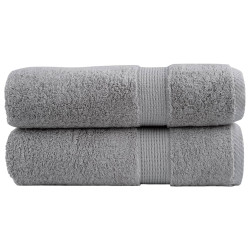 Toalhas de mãos premium solund 2pcs 50x100 cm 600 gsm cinzento