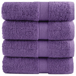 Toalhas de bidé premium solund 4 pcs 30x50 cm 600 gsm roxo