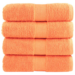 Toalhas de rosto premium solund 4 unidades laranja 30x30 cm 600 g/m²