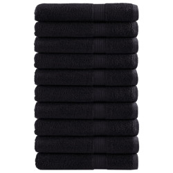 Toalhas de sauna premium solund 10 pcs 80x200 cm 600 gsm preto