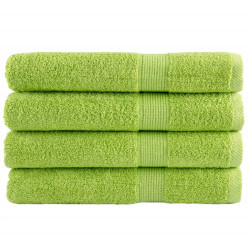 Toalhas premium solund 4 pcs 100x200 cm 600 gsm verde maça
