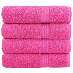 Toalhas de banho premium solund 4 pcs 70x140cm 600 gsm rosa