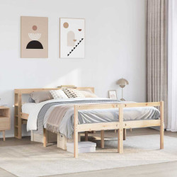 Cama para idosos com cabeceira 120x200 cm pinho maciço