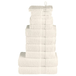 12 Pcs conjunto de toalhas premium solund 600 gsm creme