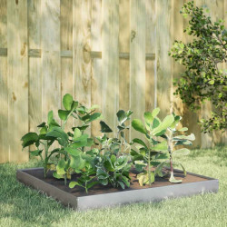 Canteiro elevado de jardim 100x100x18,5 cm aço galvanizado