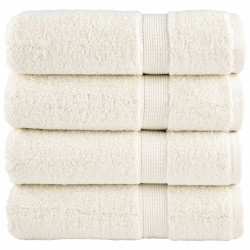 Toalhas de mãos premium solund 4 pcs 50x100 cm 600 gsm creme