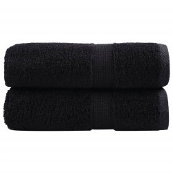 Toalhas de bidé premium solund 2 pcs 30x50 cm 600 gsm preto