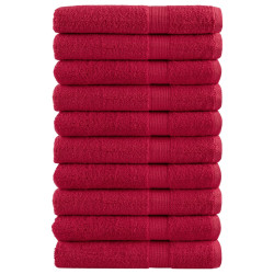 Toalhas premium solund 10 pcs 100x200 cm 600 gsm vermelho