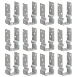 Âncoras de vedação 12 pcs 7x6x15 cm aço galvanizado prateado