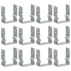 Âncoras de vedação 12 pcs 12x6x15 cm aço galvanizado prateado