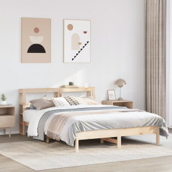 Cama sem colchão 140x190 cm madeira de pinho maciça