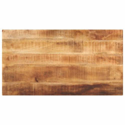 Tampo de mesa retangular 110x50x2,5 cm mangueira áspera maciça