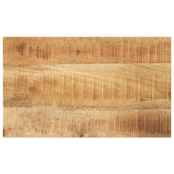Tampo de mesa retangular 40x20x2,5 cm mangueira áspera maciça